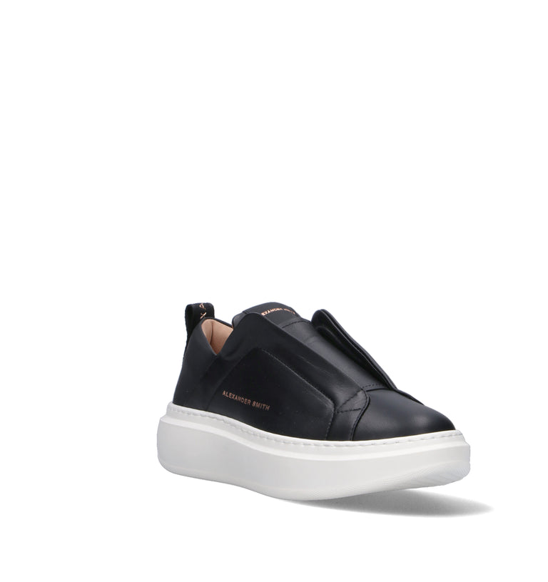 ALEXANDER SMITH Sneaker donna nera in pelle