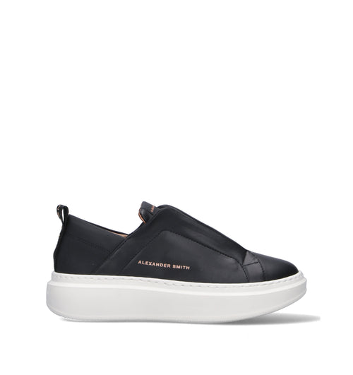 ALEXANDER SMITH Sneaker donna nera in pelle