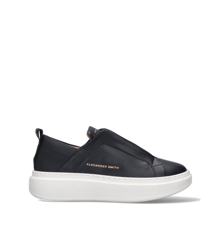 ALEXANDER SMITH Sneaker donna nera in pelle