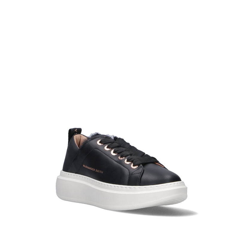 ALEXANDER SMITH Sneaker donna nera in pelle