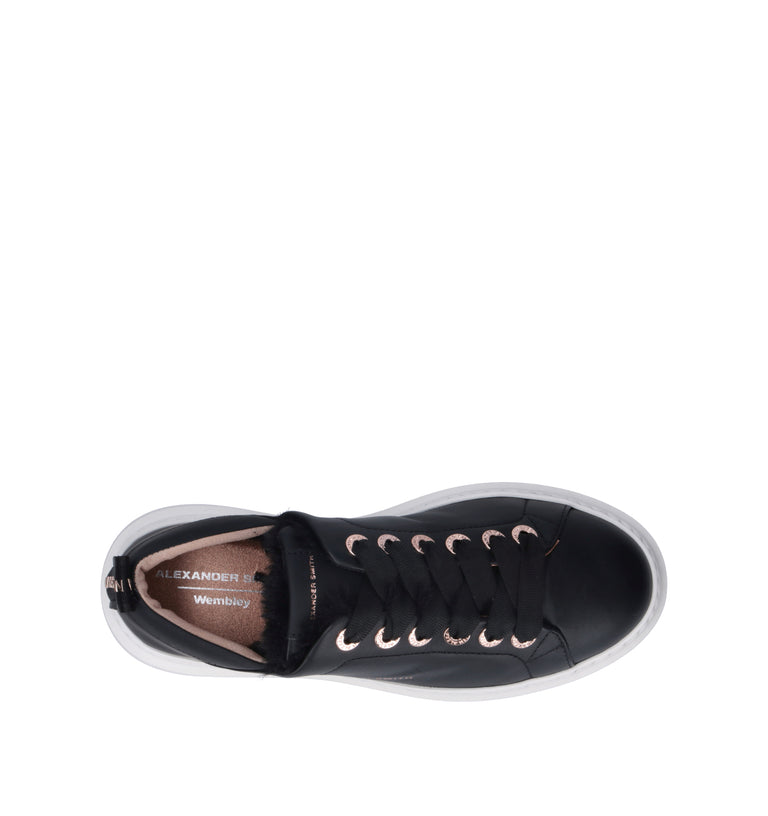 ALEXANDER SMITH Sneaker donna nera in pelle