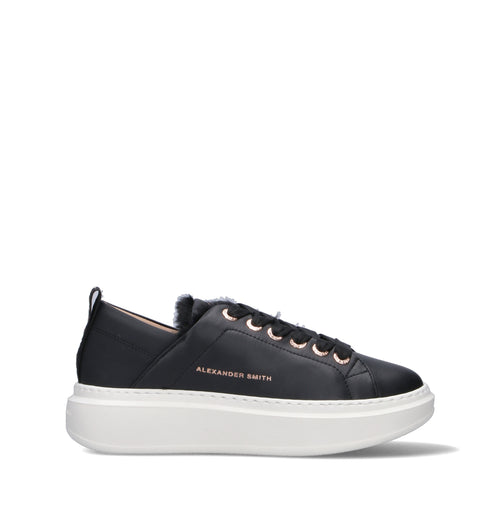 ALEXANDER SMITH Sneaker donna nera in pelle