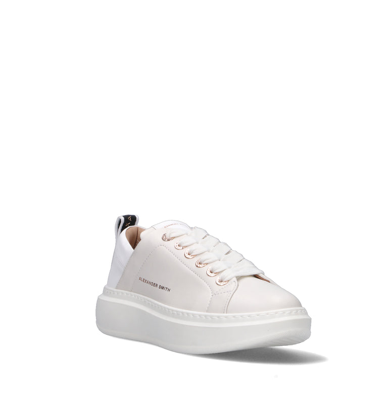 ALEXANDER SMITH Sneaker donna bianca in pelle