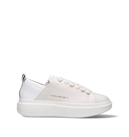 ALEXANDER SMITH Sneaker donna bianca in pelle