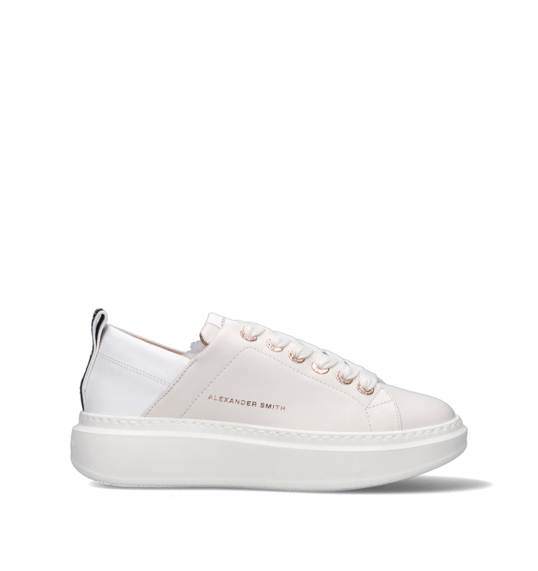 ALEXANDER SMITH Sneaker donna bianca in pelle