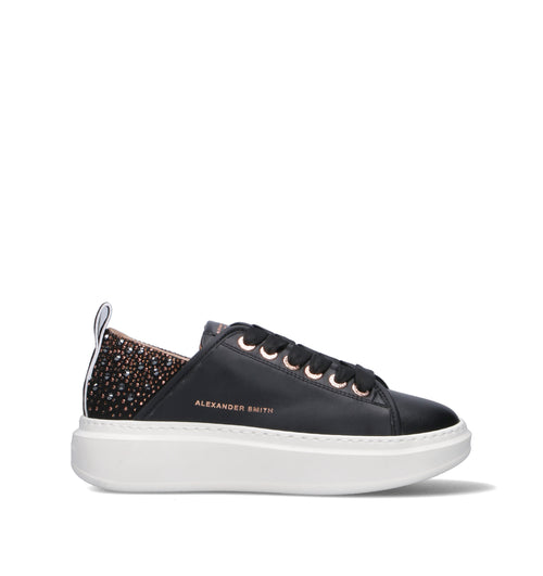 ALEXANDER SMITH Sneaker donna nera in pelle