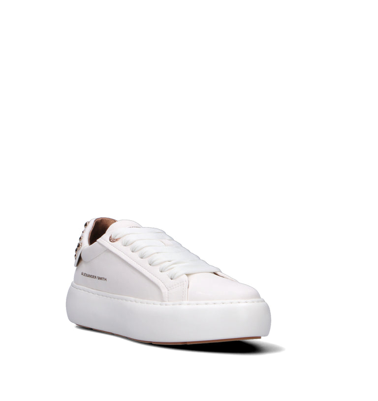ALEXANDER SMITH Sneaker donna bianca in pelle