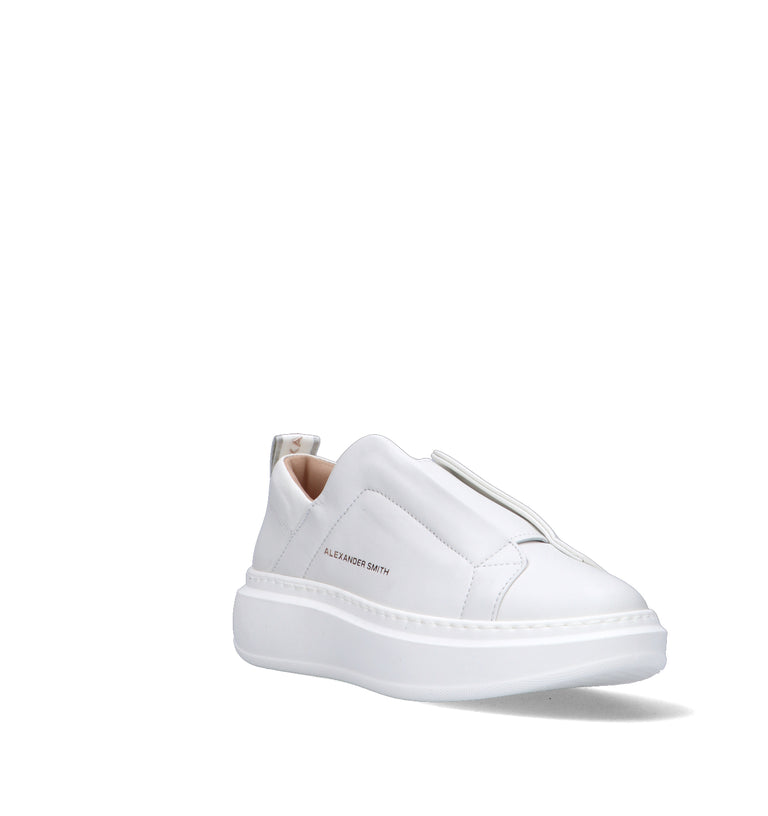 ALEXANDER SMITH Sneaker donna bianca in pelle