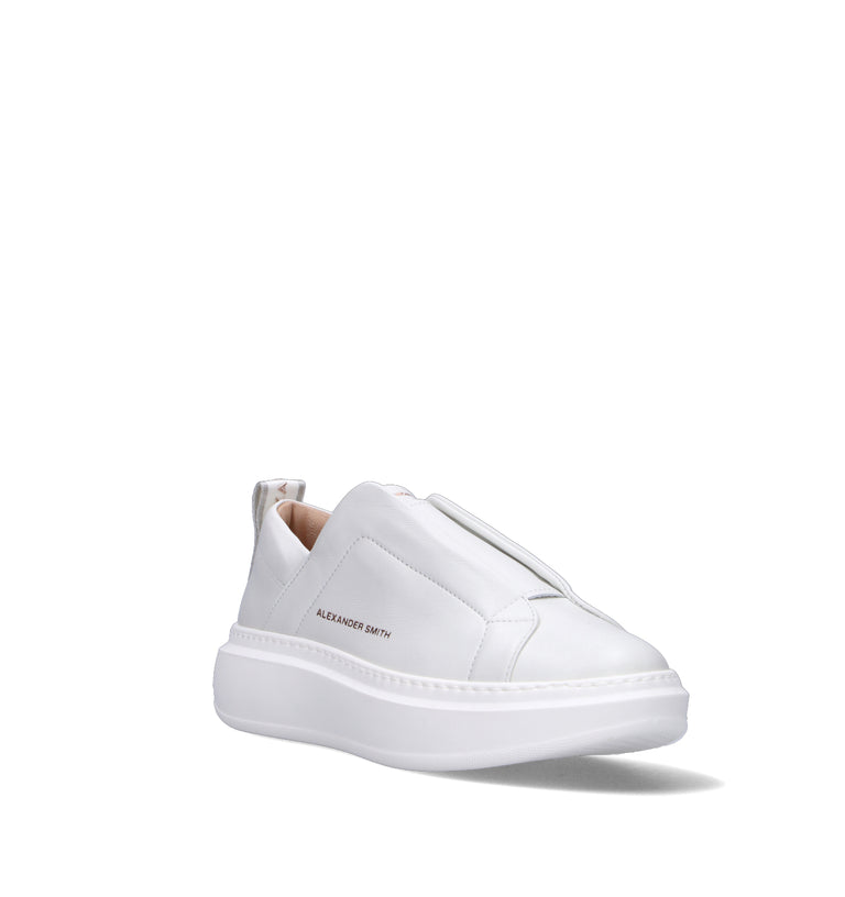 ALEXANDER SMITH Sneaker donna bianca in pelle