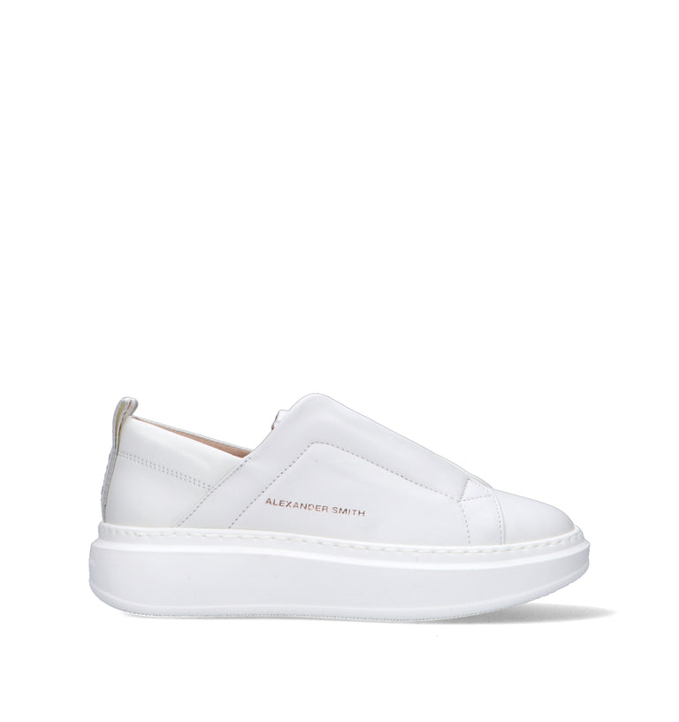 ALEXANDER SMITH Sneaker donna bianca in pelle