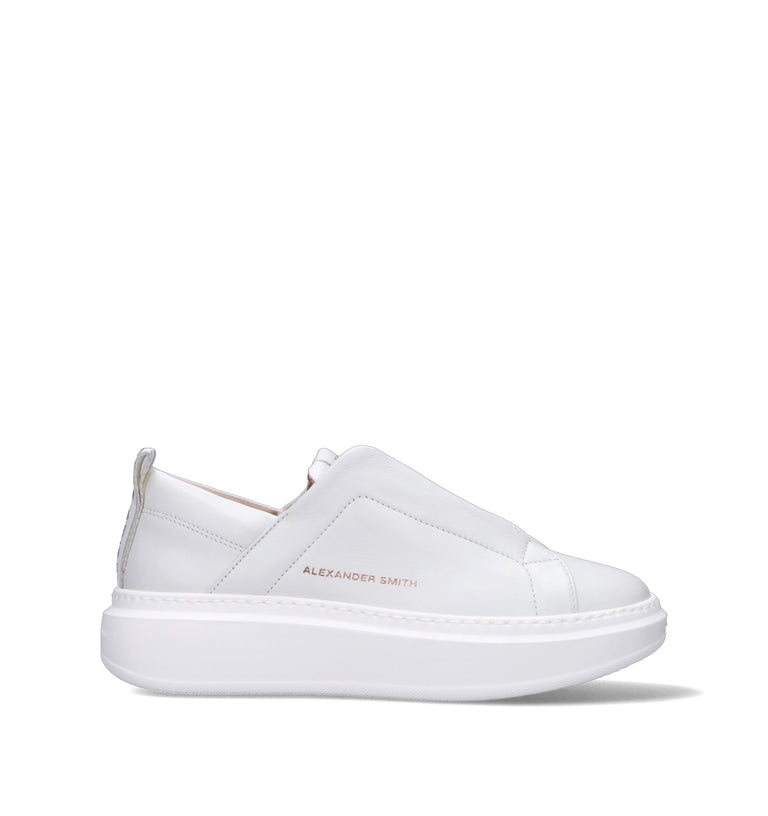 ALEXANDER SMITH Sneaker donna bianca in pelle