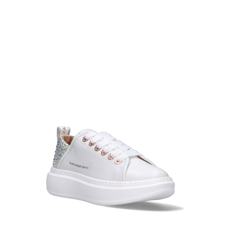 ALEXANDER SMITH Sneaker donna bianca in pelle