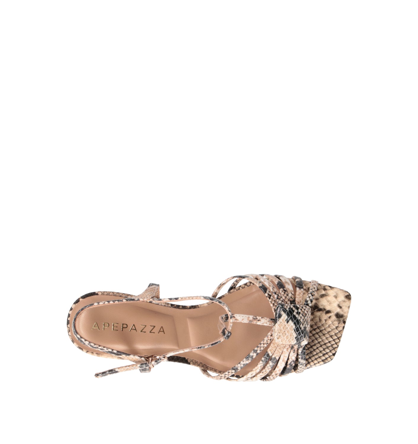 APEPAZZA Sandalo donna beige in pelle