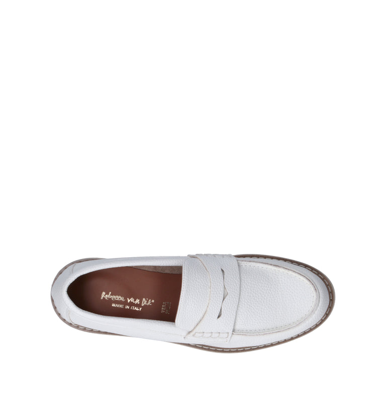 REBECCA VAN DIK Mocassino donna bianco