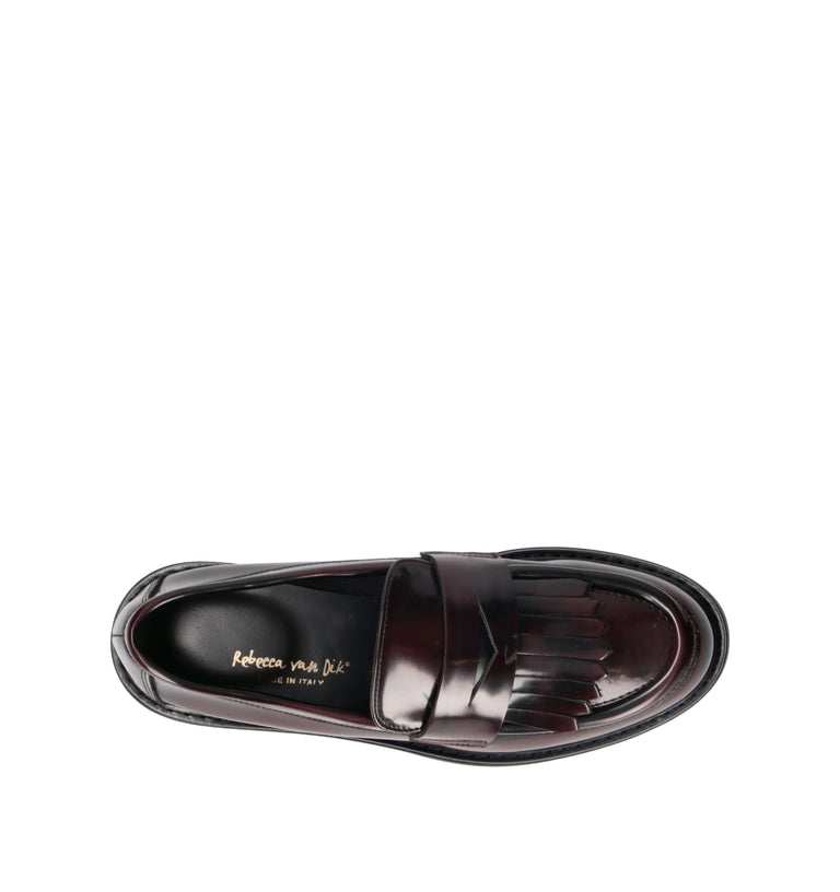 REBECCA VAN DIK Mocassino donna bordeaux
