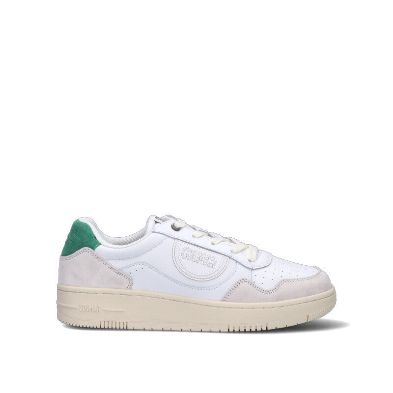 COLMAR Sneaker uomo bianca/verde in pelle