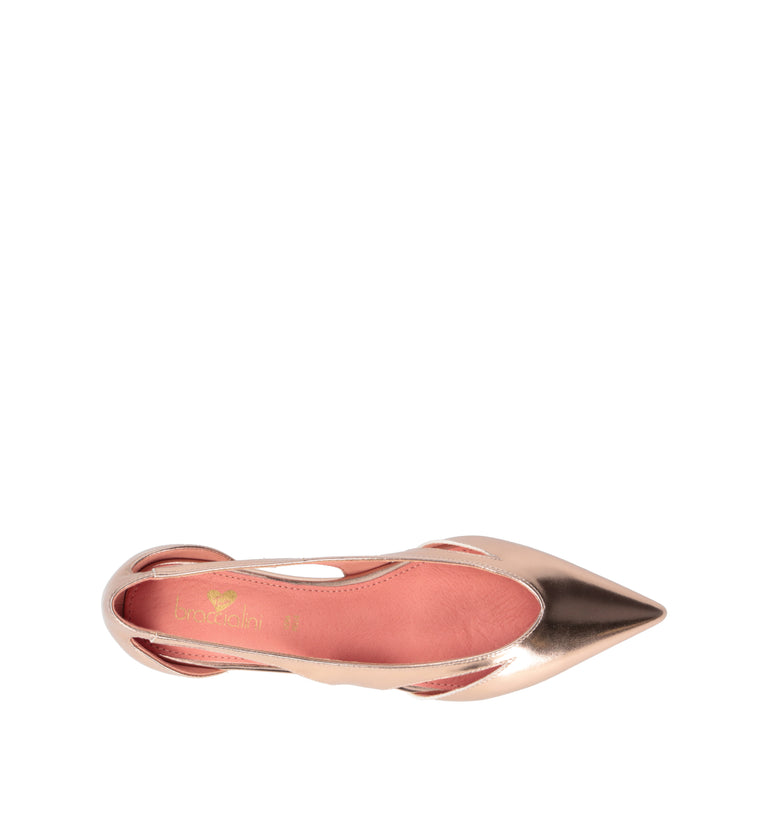 BRACCIALINI Ballerina donna oro rosa