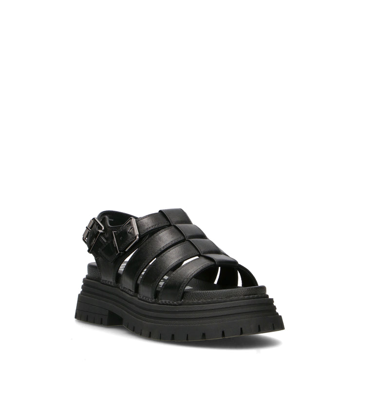 BUFFALO LONDON Sandalo donna nero