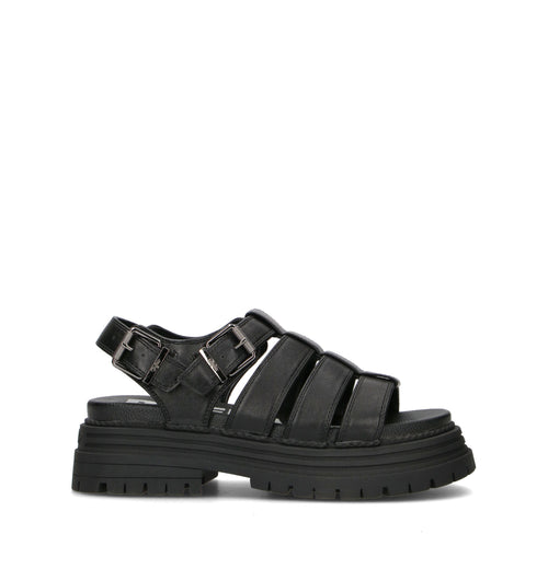 BUFFALO LONDON Sandalo donna nero