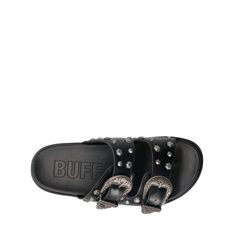 BUFFALO LONDON Ciabatta donna nera