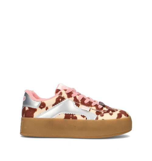 BUFFALO LONDON Sneaker donna bianca/marrone