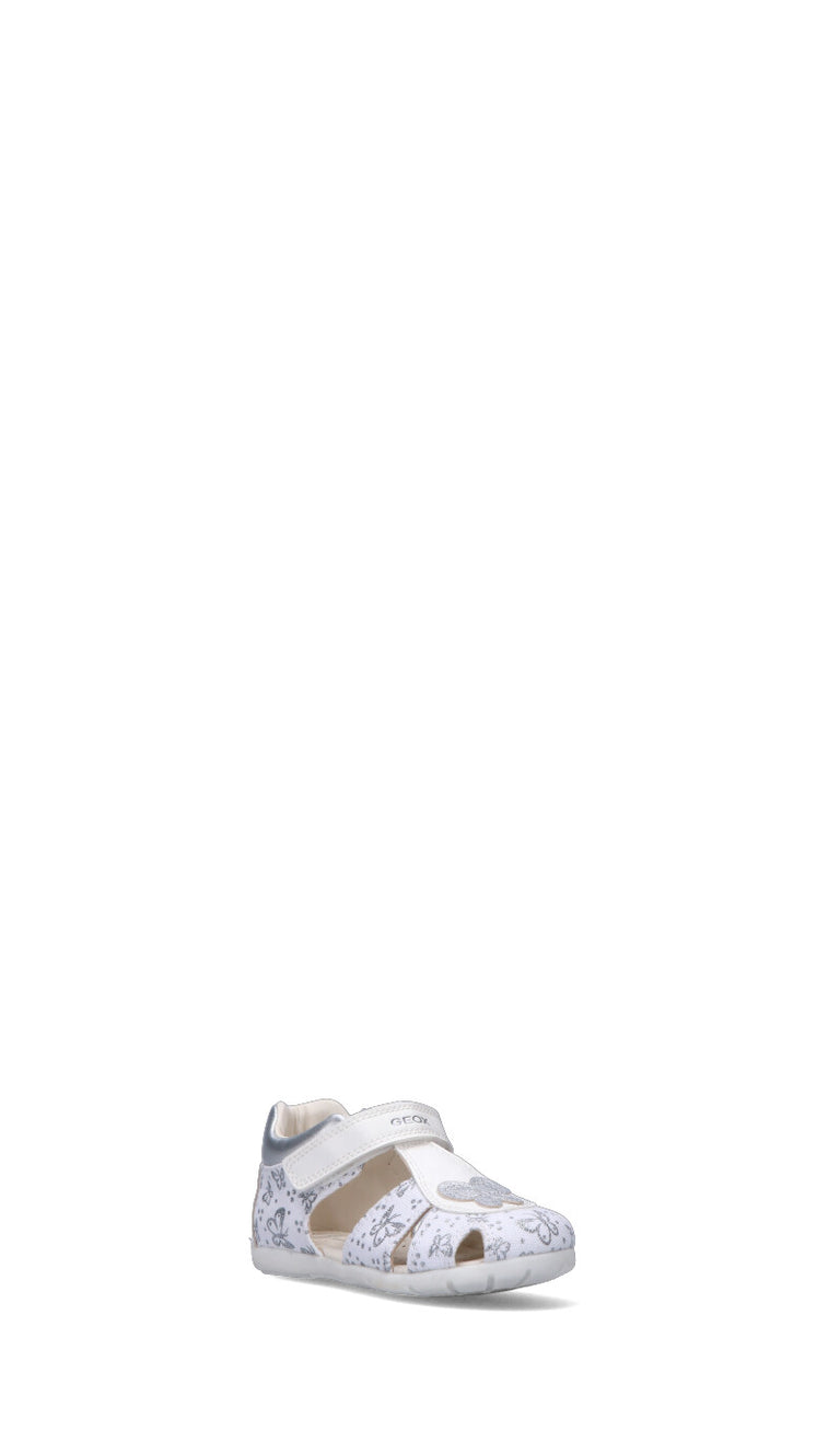 GEOX Sneaker bambina bianca/argento
