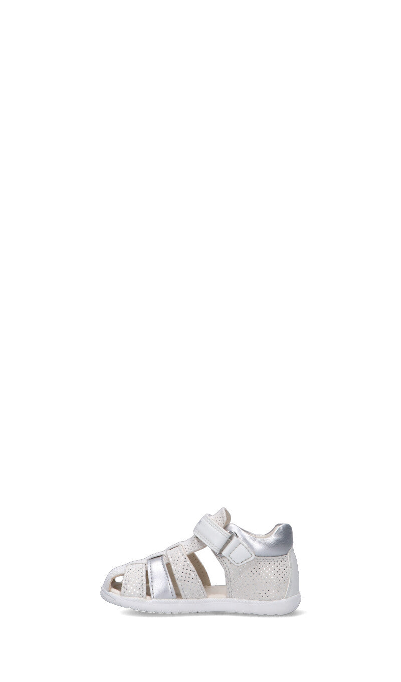 GEOX Scarpa bimbo bianca/beige in pelle