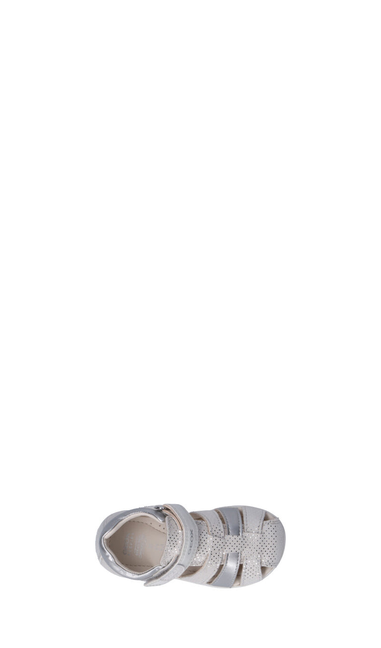 GEOX Scarpa bimbo bianca/beige in pelle