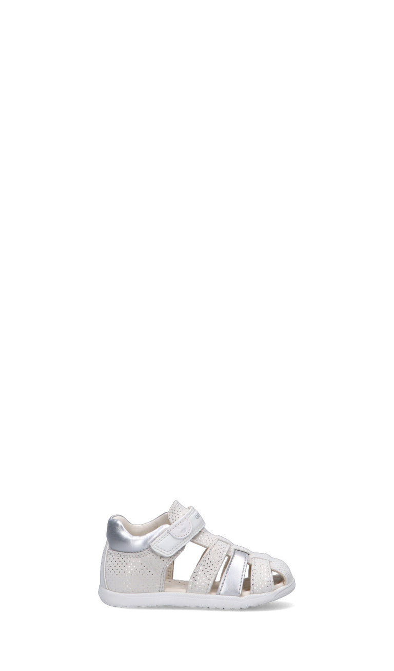 GEOX Scarpa bimbo bianca/beige in pelle