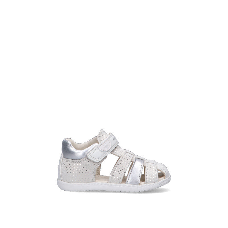 GEOX Scarpa bimbo bianca/beige in pelle