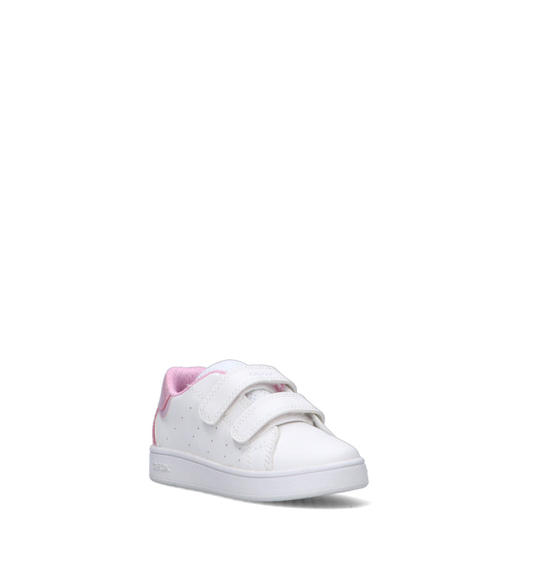 GEOX Sneaker bimba bianca/rosa