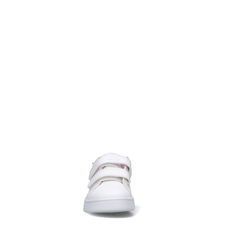 GEOX Sneaker bimba bianca/rosa