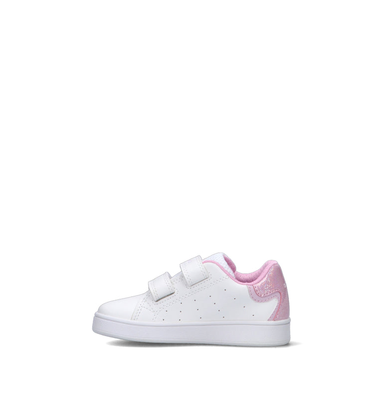 GEOX Sneaker bimba bianca/rosa