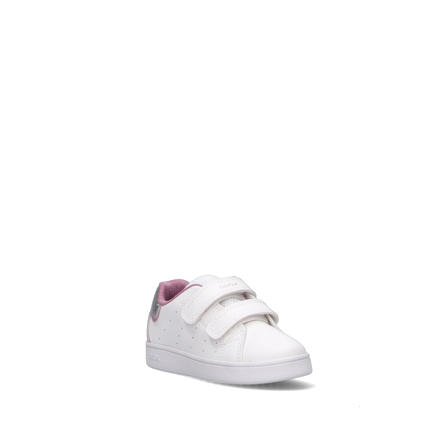 GEOX Sneaker bimba bianca/argento