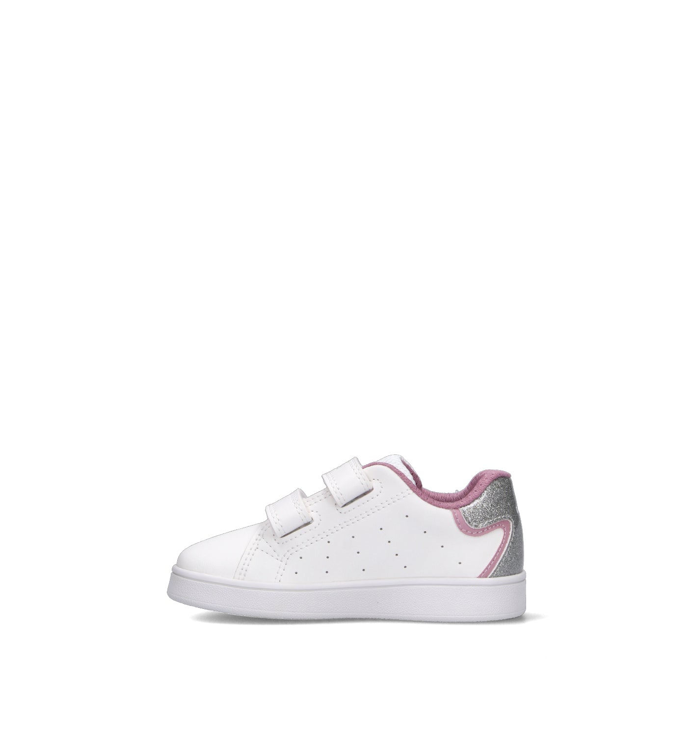 GEOX Sneaker bimba bianca/argento