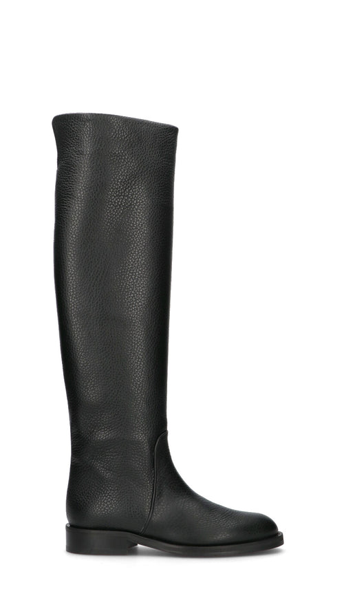 ANGELO BERVICATO Stivale donna nero in pelle