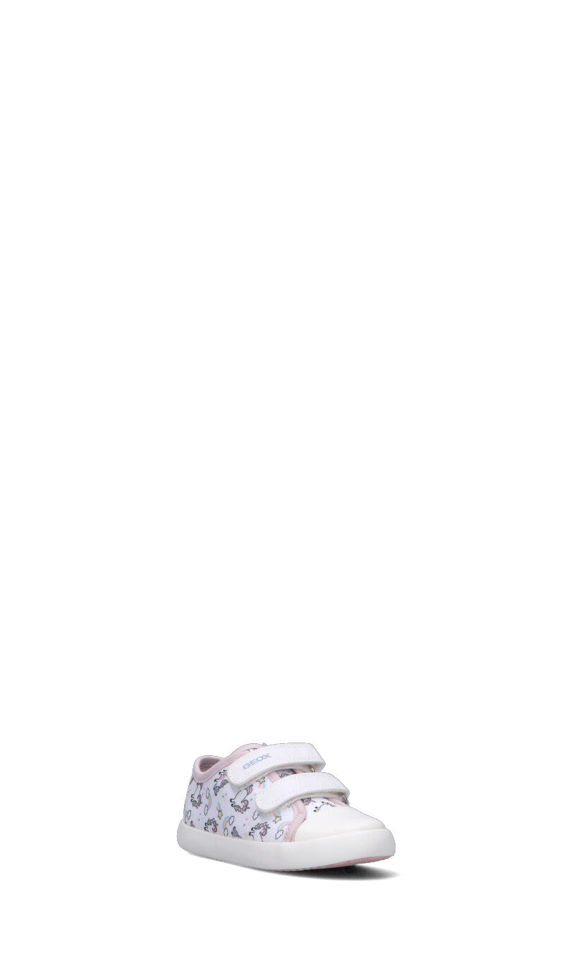 GEOX Sneaker bimba bianca/rosa