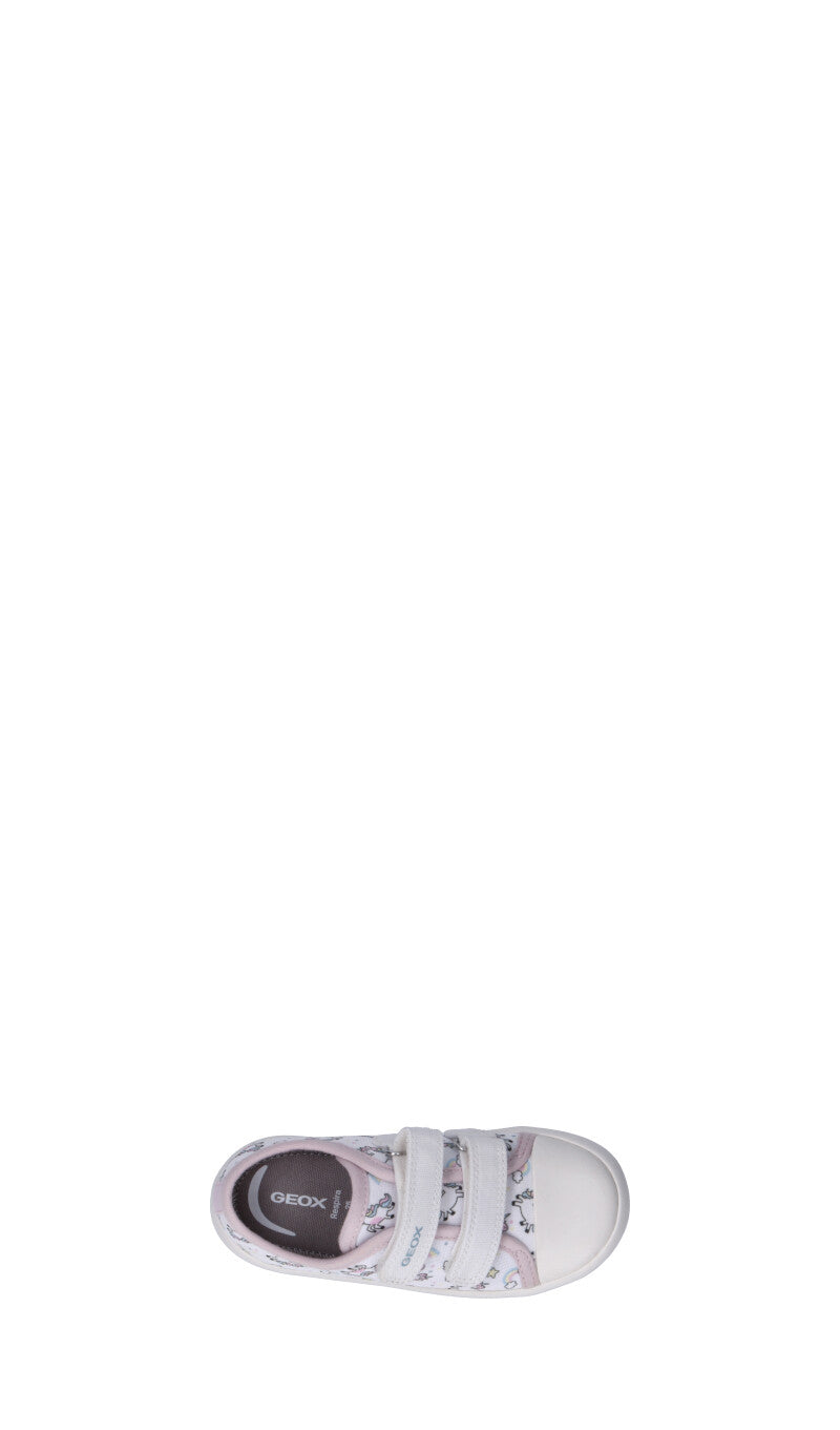 GEOX Sneaker bimba bianca/rosa