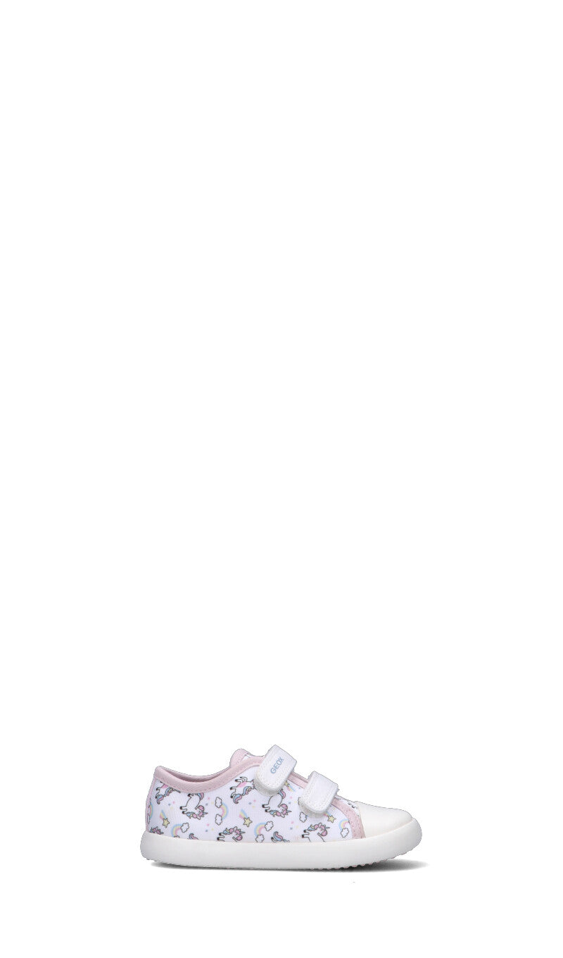 GEOX Sneaker bimba bianca/rosa
