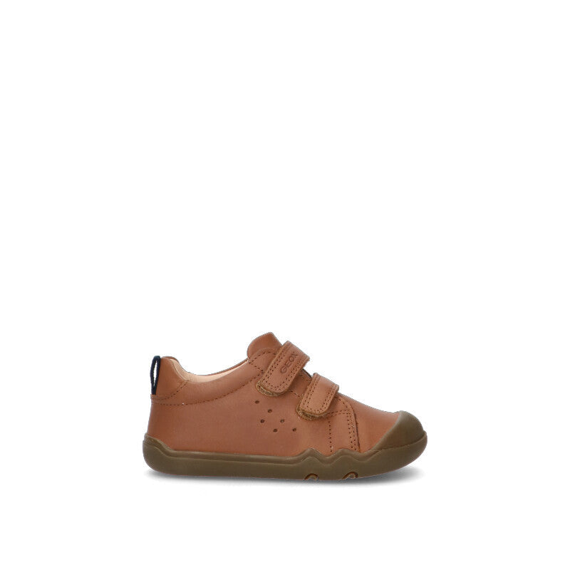 GEOX Sneaker bimbo cuoio in pelle