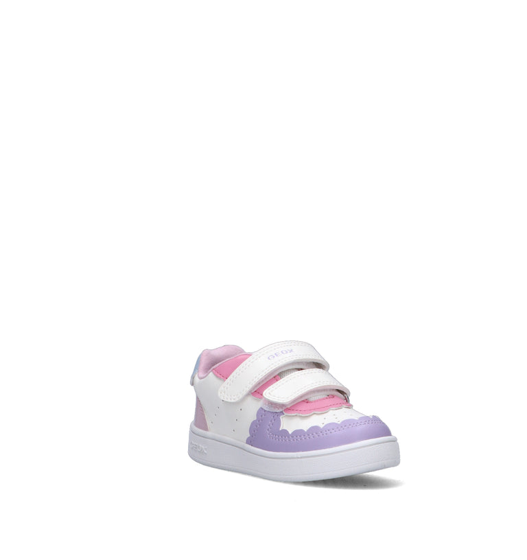 GEOX Sneaker bimba bianca/rosa
