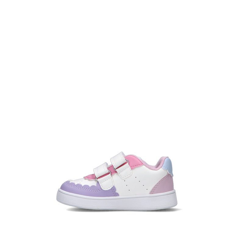 GEOX Sneaker bimba bianca/rosa