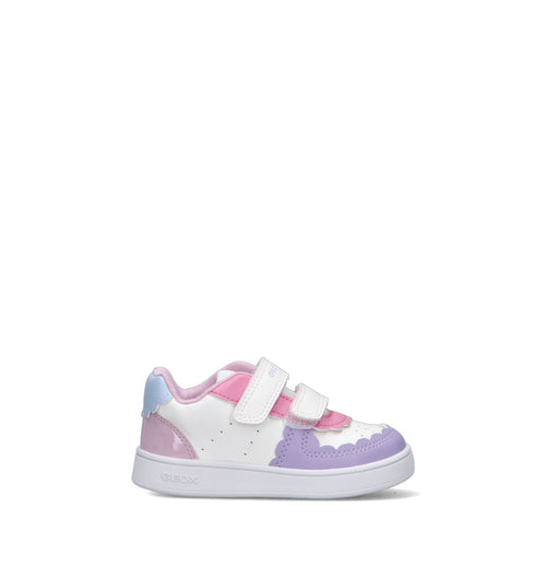 GEOX Sneaker bimba bianca/rosa