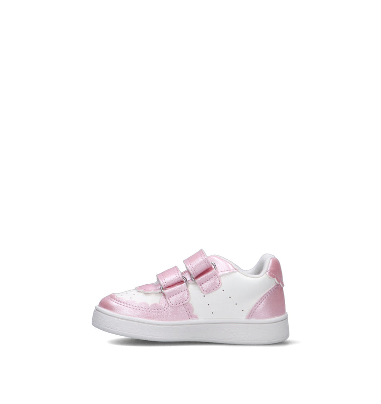 GEOX Sneaker bimba bianca/rosa