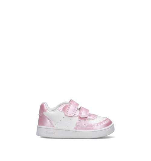 GEOX Sneaker bimba bianca/rosa