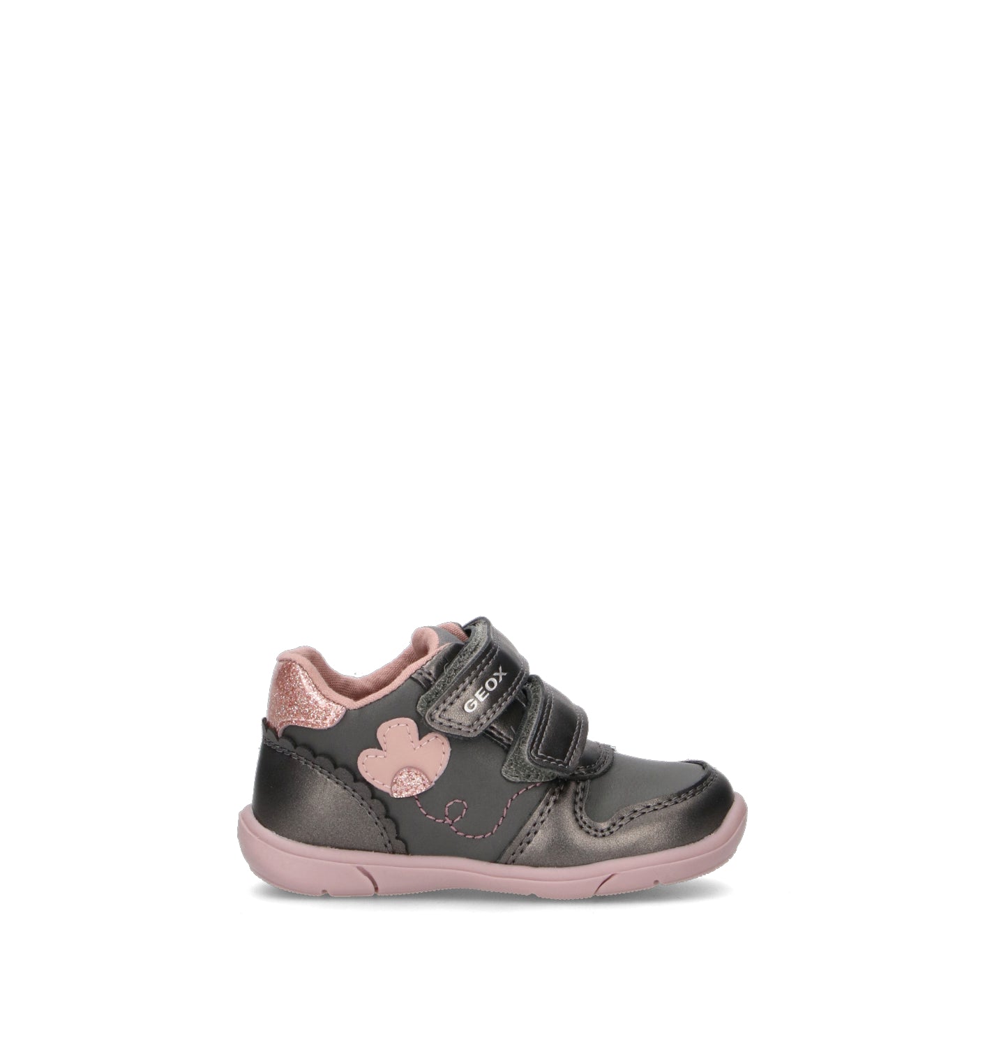 GEOX Sneaker bimba grigia/rosa