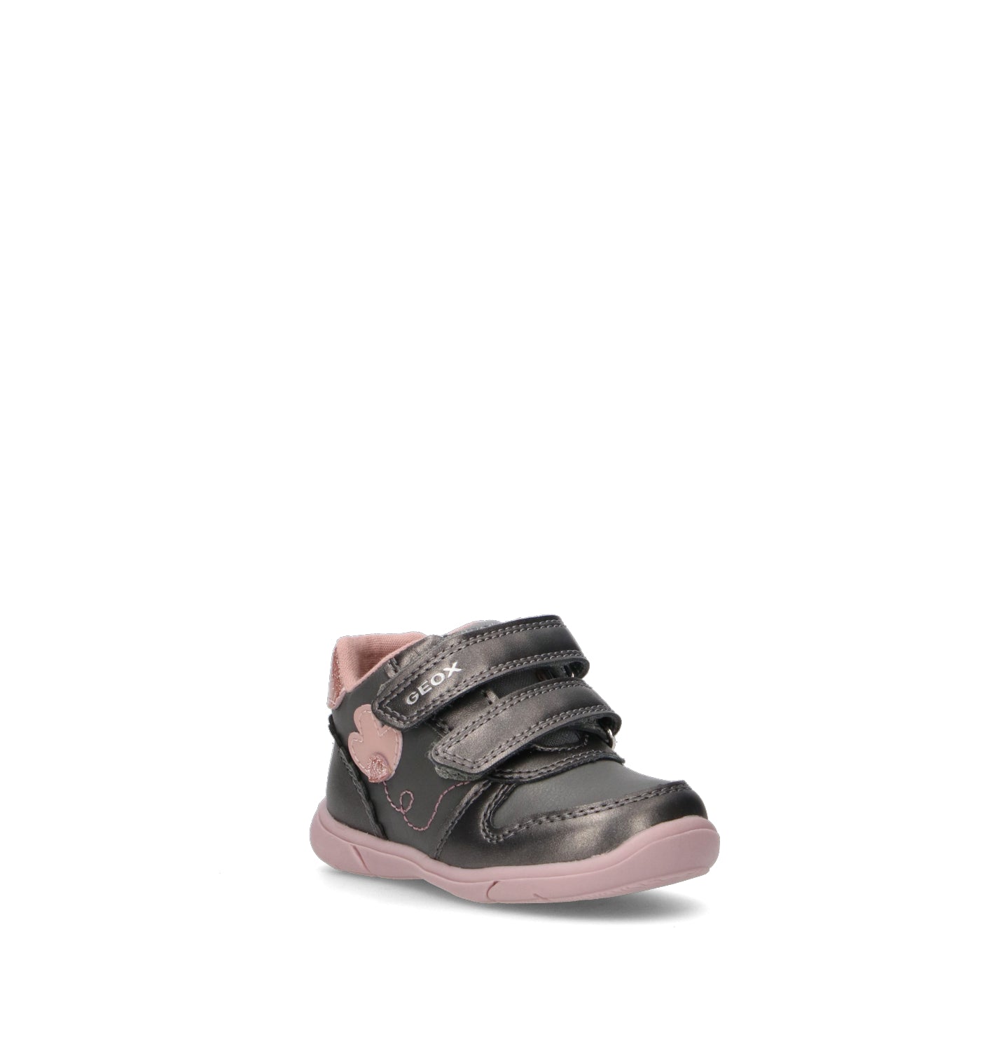 GEOX Sneaker bimba grigia/rosa