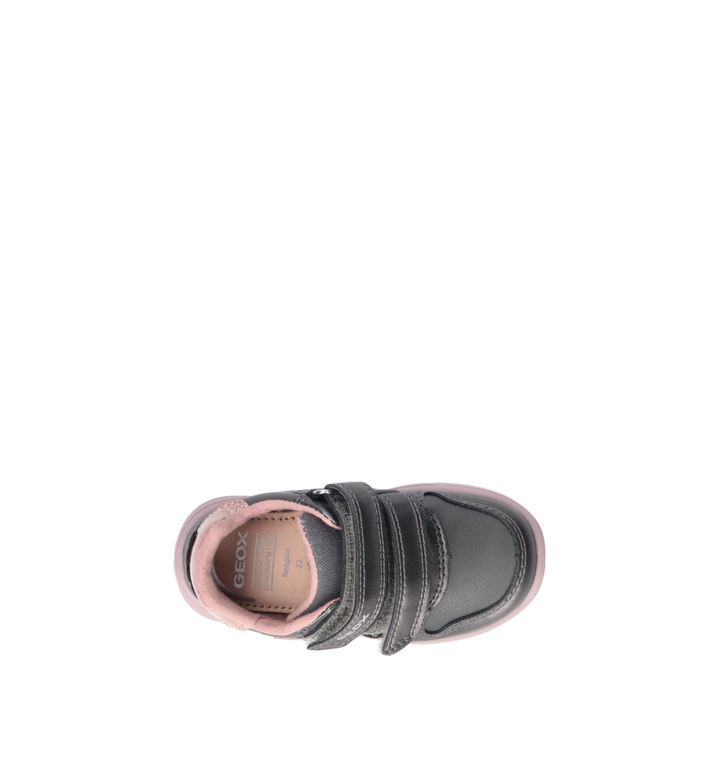 GEOX Sneaker bimba grigia/rosa