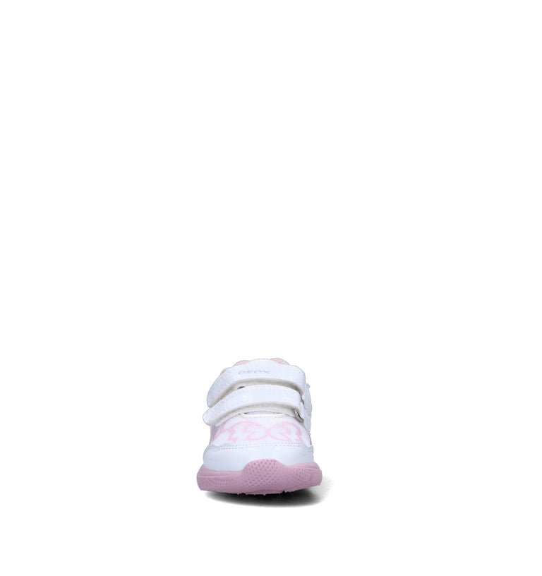 GEOX Sneaker bimba bianca/rosa