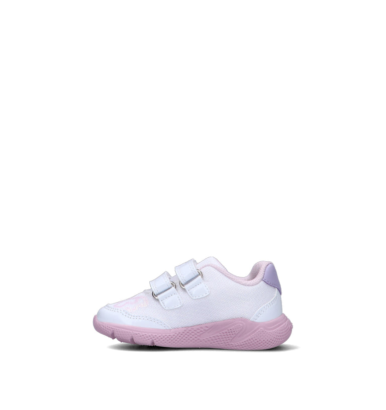 GEOX Sneaker bimba bianca/rosa